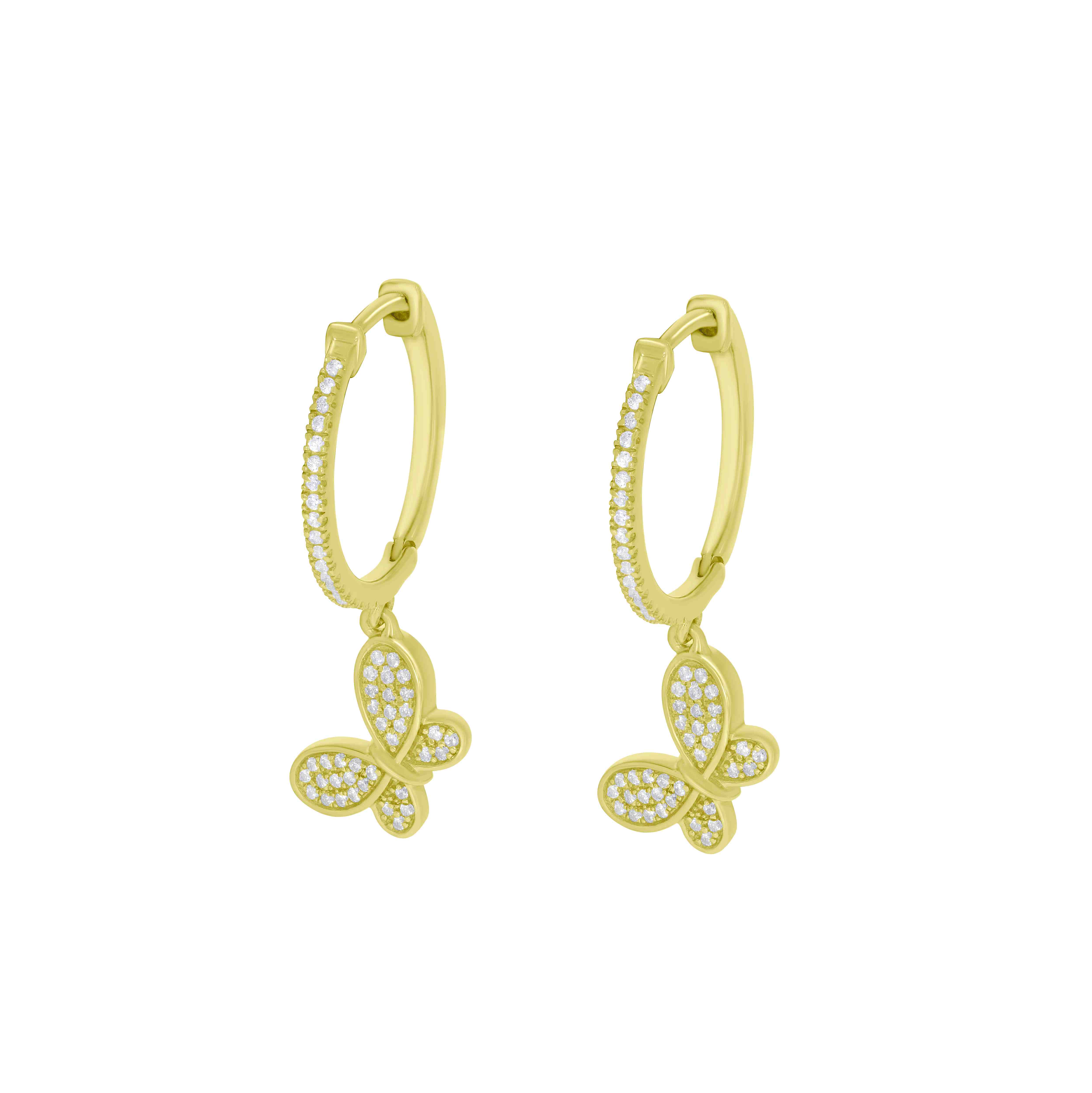 Huggie Hoop Butterfly Earrings ER21720A